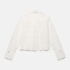 Online MINT VELVET Broderie Cropped Shirt