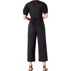 Discount WHISTLES Broderie Cropped Straight Leg Jumpsuit