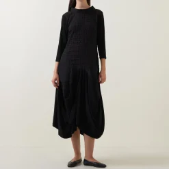 Bubble Jacquard Asymmetric Dress