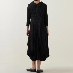 Bubble Jacquard Asymmetric Dress