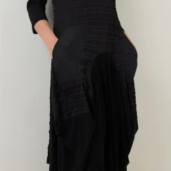 Bubble Jacquard Asymmetric Dress