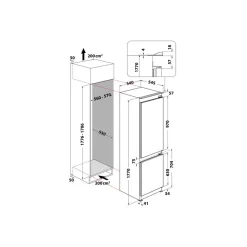 Built In 55cm Total NoFrost Fridge Freezer 70-30
