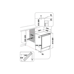 Clearance INDESIT Built In 60cm Under Counter Freezer 91L