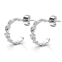 Best NEWBRIDGE SILVERWARE Buttercup Floral Hoop Earrings