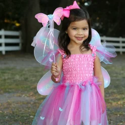Butterfly Three-Piece Dress Wings & Wand Set 5-6 Years