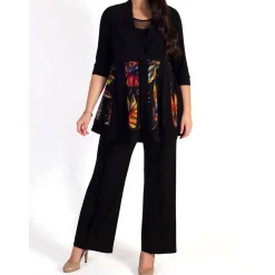 Button Detail Jersey Trouser