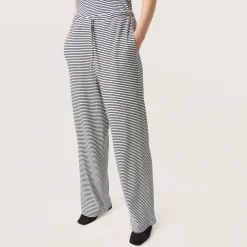Calva High-Rise Striped Trousers