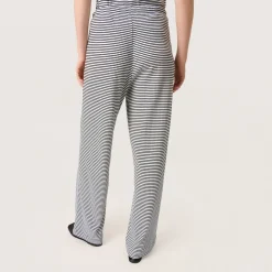 Calva High-Rise Striped Trousers