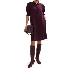 Candice Scalloped Mini Shirt Dress