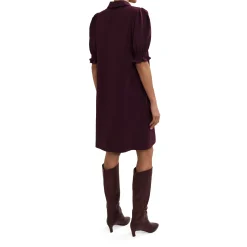 Candice Scalloped Mini Shirt Dress