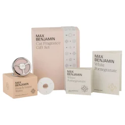 New MAX BENJAMIN Car Fragrance Four-Piece Gift Set - White Pomegranate, French Linen Water