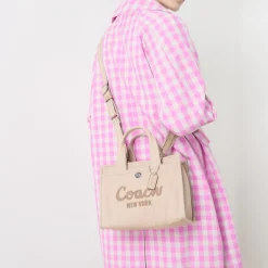 Hot COACH Cargo 26 Canvas Logo Tote Bag