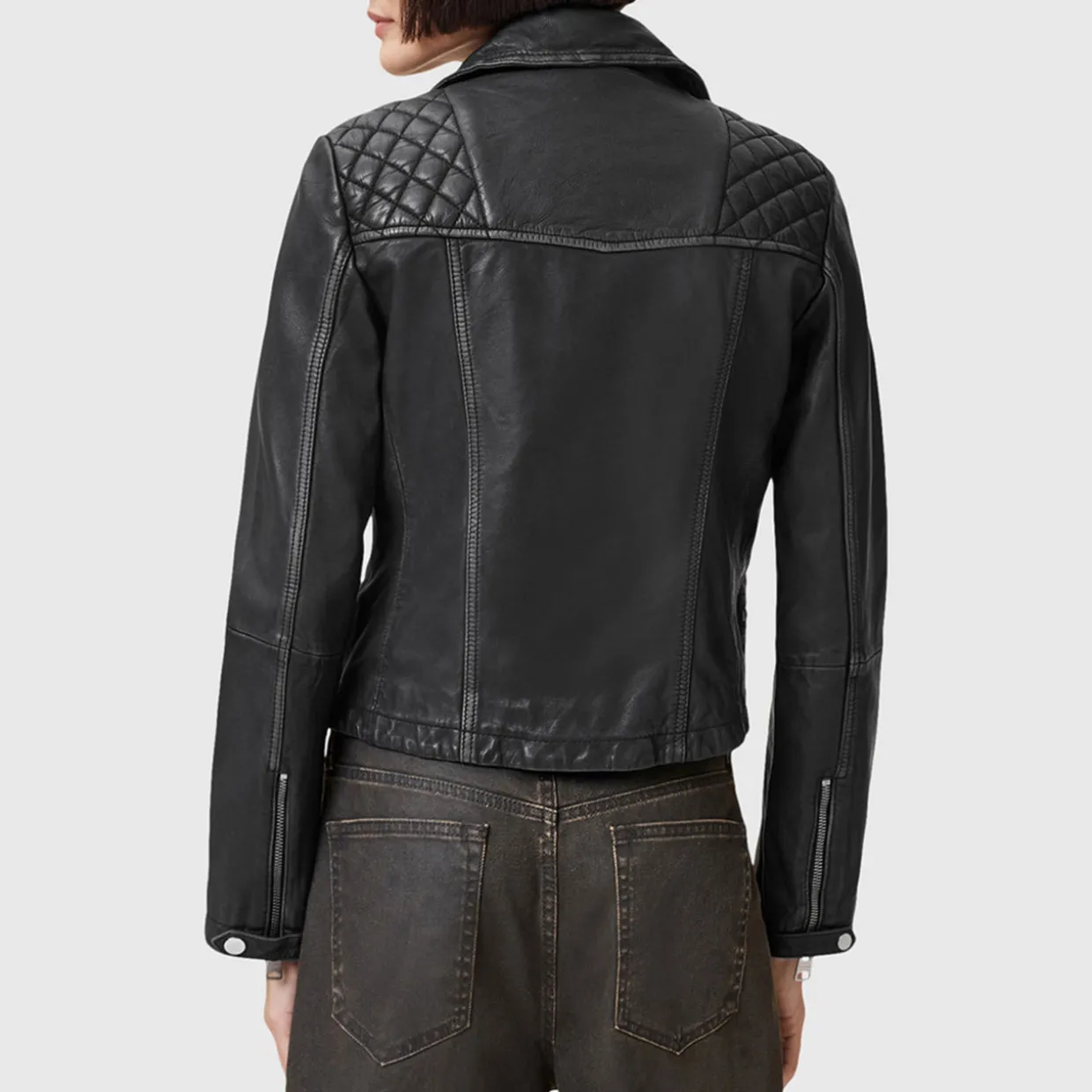 Cargo Leather Biker Jacket