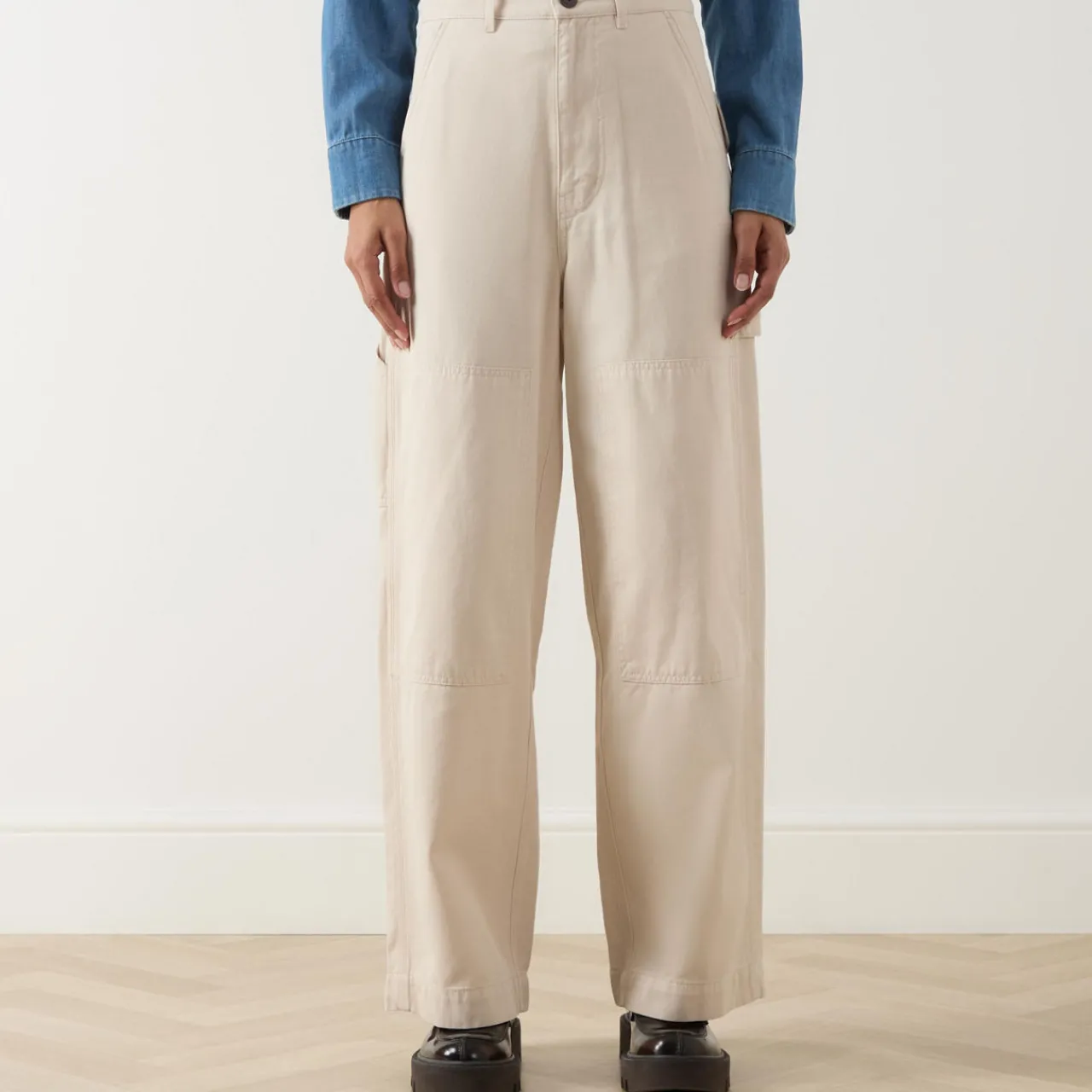 New WEEKEND MAX MARA Caronte Straight Leg Drill Trousers