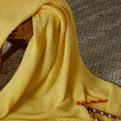Fashion FOXFORD Cellular Cotton Baby Blanket Yellow