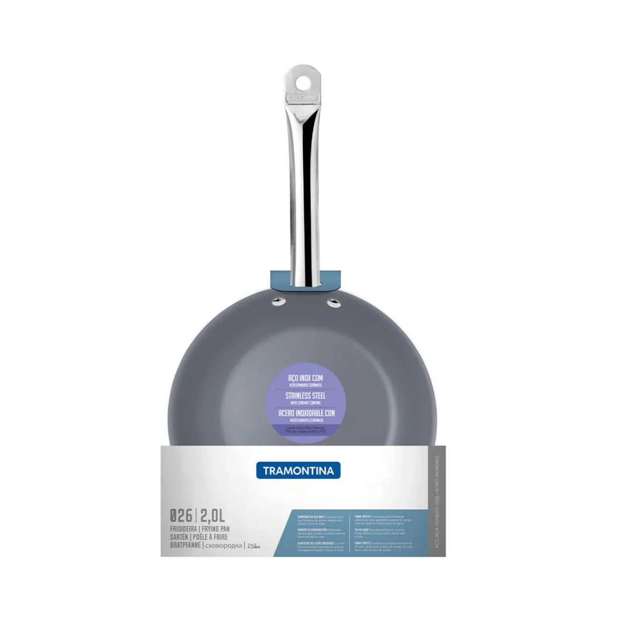 Discount TRAMONTINA Ceramic-Coated Stainless Steel Frying Pan 26cm