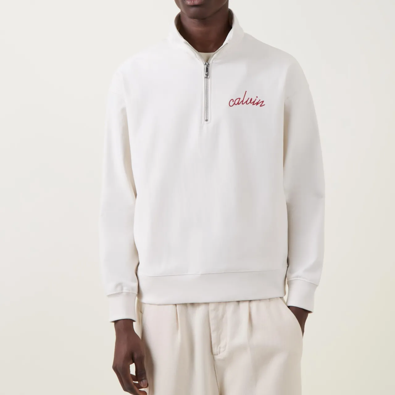 New CALVIN KLEIN JEANS Chain Stitch Logo Sweatshirt