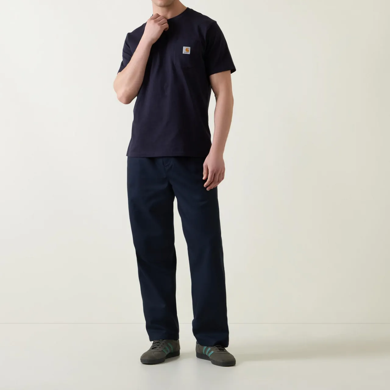 New CARHARTT WIP Chase Logo Pocket T-Shirt