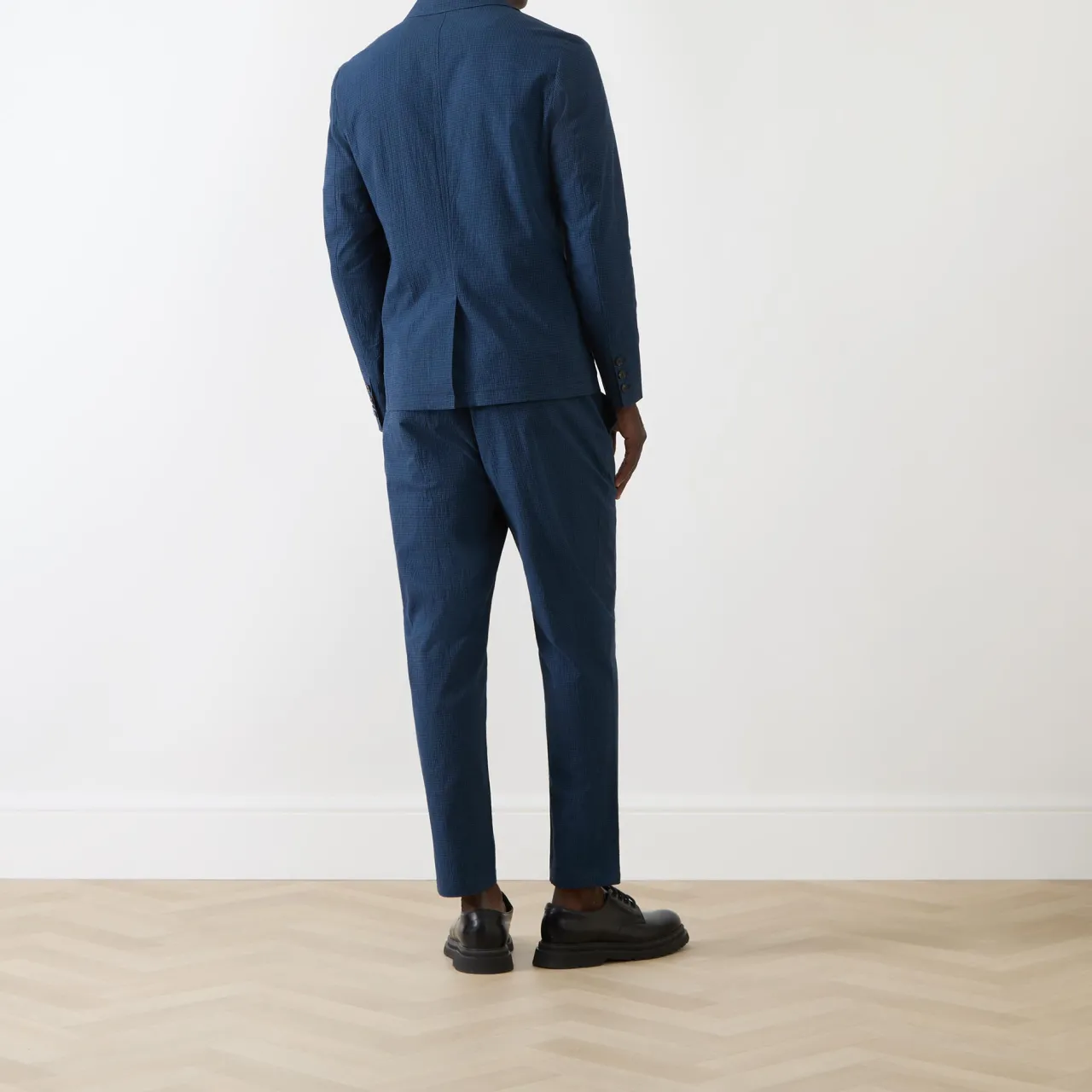 Online SCOTCH & SODA Check Seersucker Single-Breasted Blazer