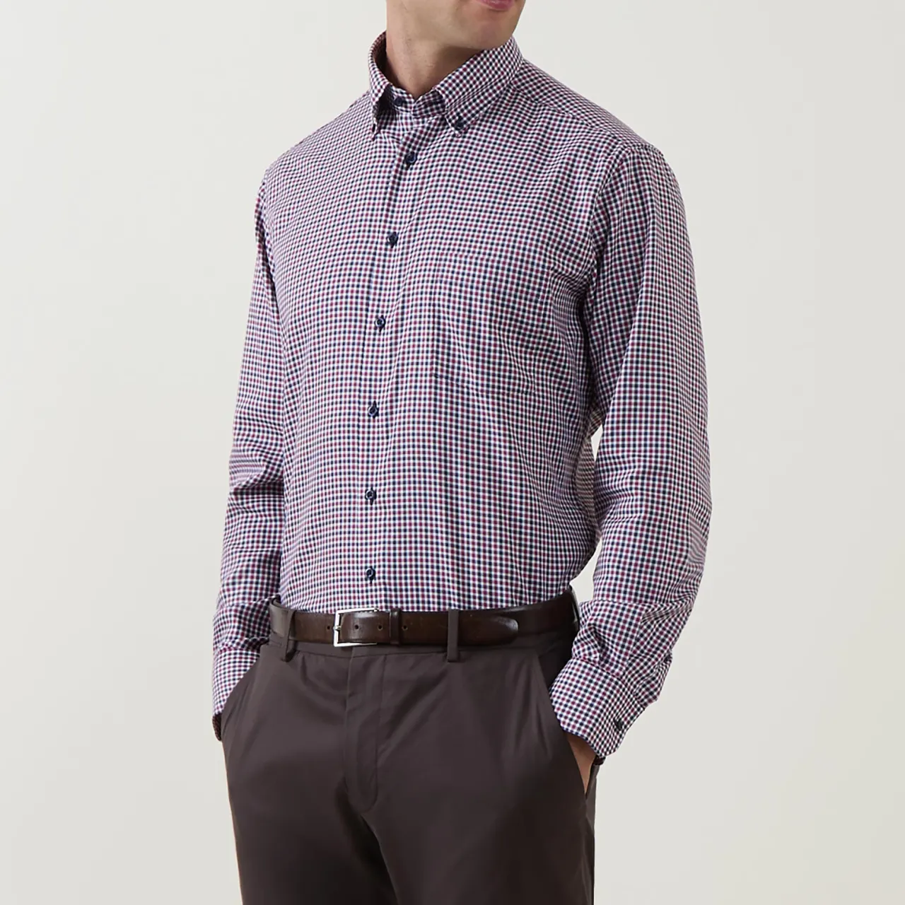 Online ETERNA Check Single Cuff Shirt