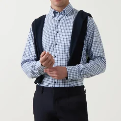 Outlet ETERNA Check Single Cuff Shirt
