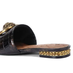 New KURT GEIGER LONDON Chelsea Croc-Effect Sandals