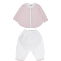 Christening Granddad Collar Shirt And Bottoms Set