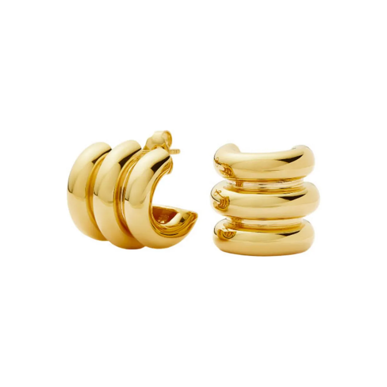 Chubby Triple Small Hoop Earrings