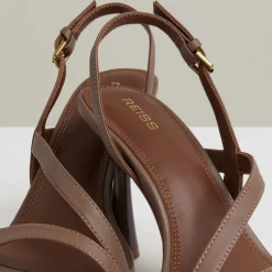 Cindy Cross Strap Heeled Sandals