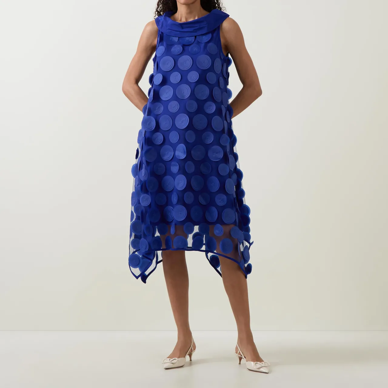 New JOSEPH RIBKOFF Circle Tulle Flared Dress