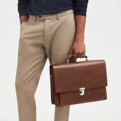 Hot ASPINAL OF LONDON City Grained Leather Briefcase