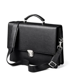 City Grained Leather Briefcase
