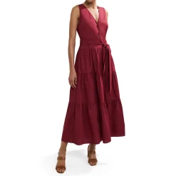 Clarissa Button Front Tiered Dress