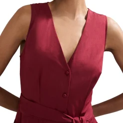 Clarissa Button Front Tiered Dress