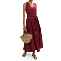 Clarissa Button Front Tiered Dress