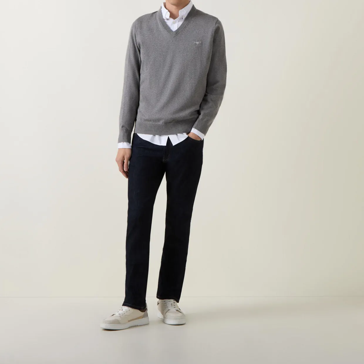 Classic Cotton V-Neck Sweater
