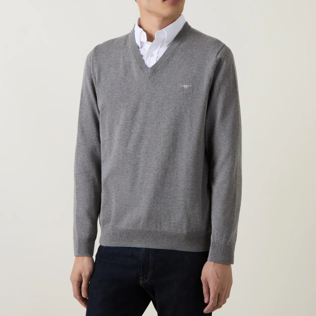 Classic Cotton V-Neck Sweater