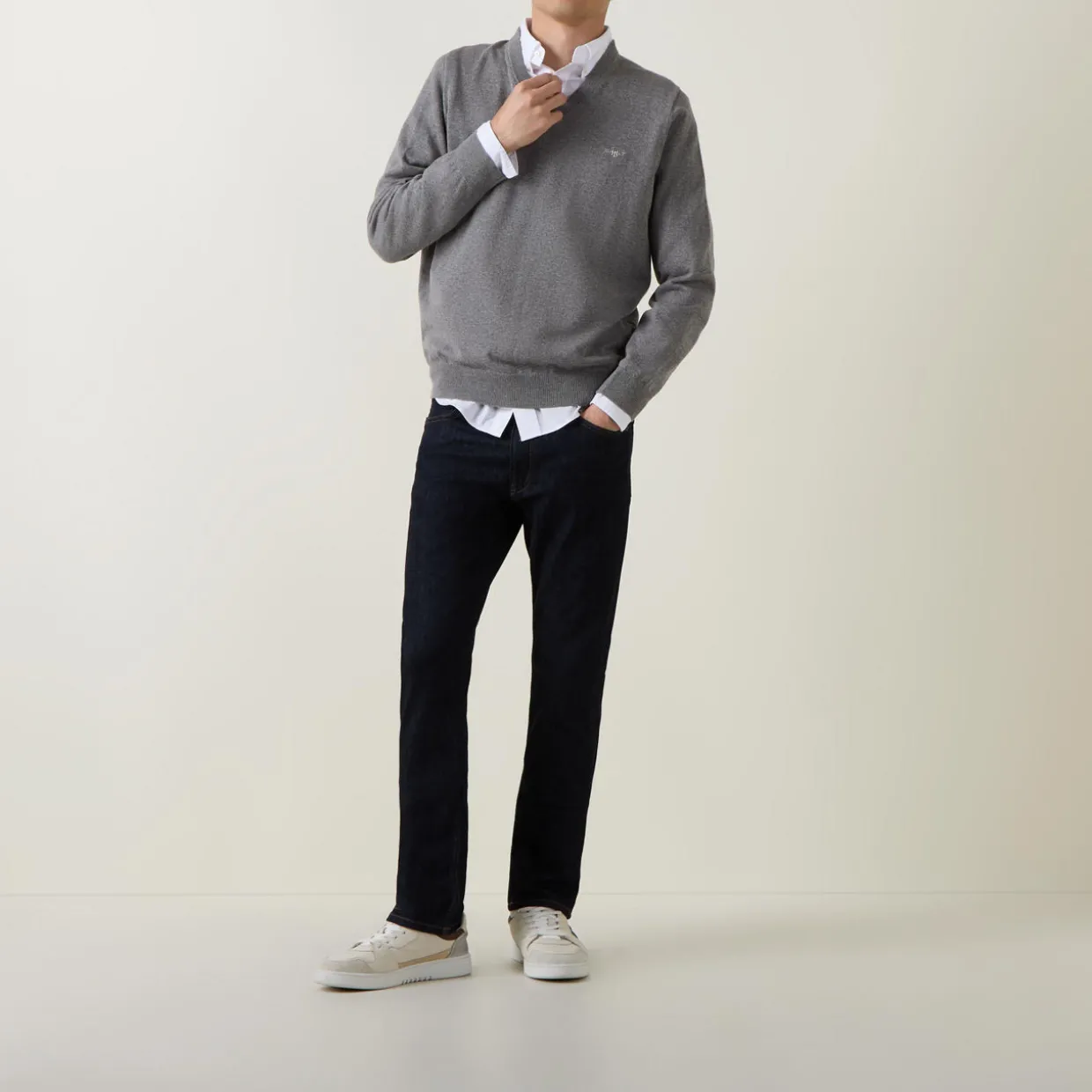 Classic Cotton V-Neck Sweater