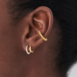 Hot MISSOMA Classic Pavé Double Huggies