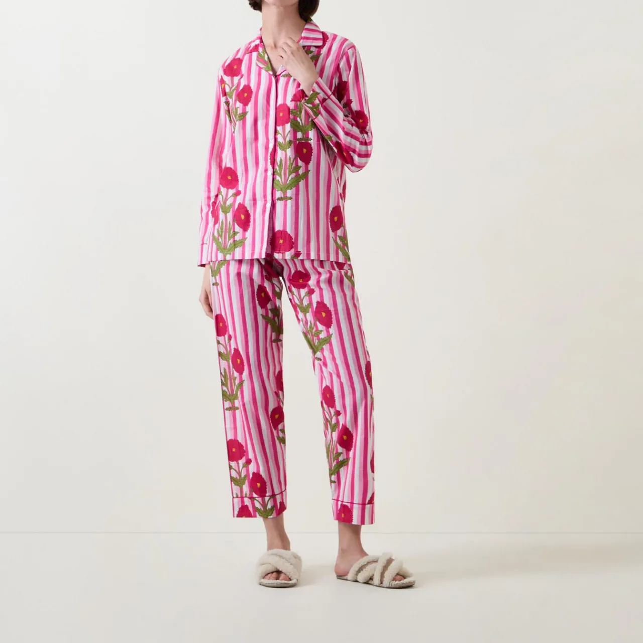 Outlet LNH EDIT Claudia Floral Stripe Pyjama Set