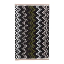 Claudia Towel Charcoal/Green/Pink