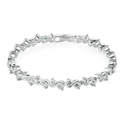 Best NEWBRIDGE SILVERWARE Clear Cubic Zirconia Stone Bracelet