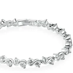Best NEWBRIDGE SILVERWARE Clear Cubic Zirconia Stone Bracelet