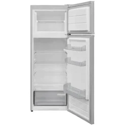 New NORDMENDE 54cm Freestanding 144cm Top Mount Low Frost Fridge Freezer Silver