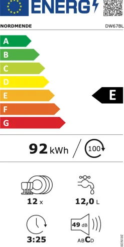 Fashion NORDMENDE 60cm Freestanding Dishwasher