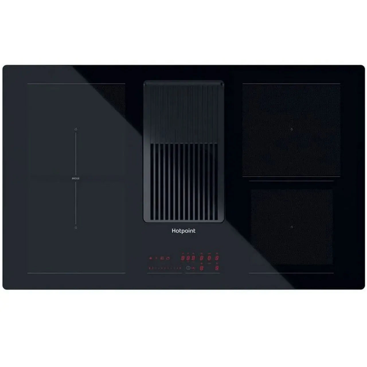 Hot HOTPOINT 83cm Induction with Integrated Extractor and Ceramic Filter Included