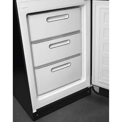 Best SMEG 60cm 50s Style Right Hand Hinge Fridge Freezer Black