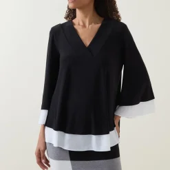 Contrast Trim Blouse