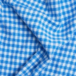 Cornish Blue Gingham Lambswool Baby Blanket