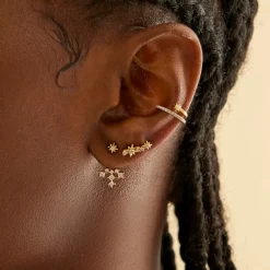 Clearance ASTRID & MIYU Cosmic Crystal Climber Stud Earrings